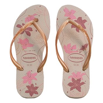 Chinelo-de-Dedo-Bege-e-Dourado-Slim-Organic-|-Havaianas-Tamanho--33---Cor--BEGE-0